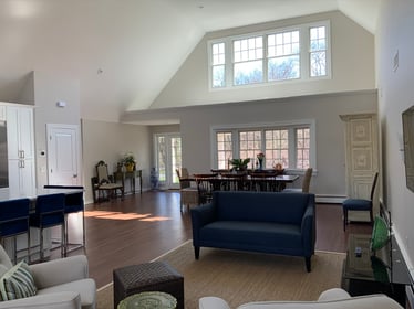 living room with large windows- Remsenberg, NY