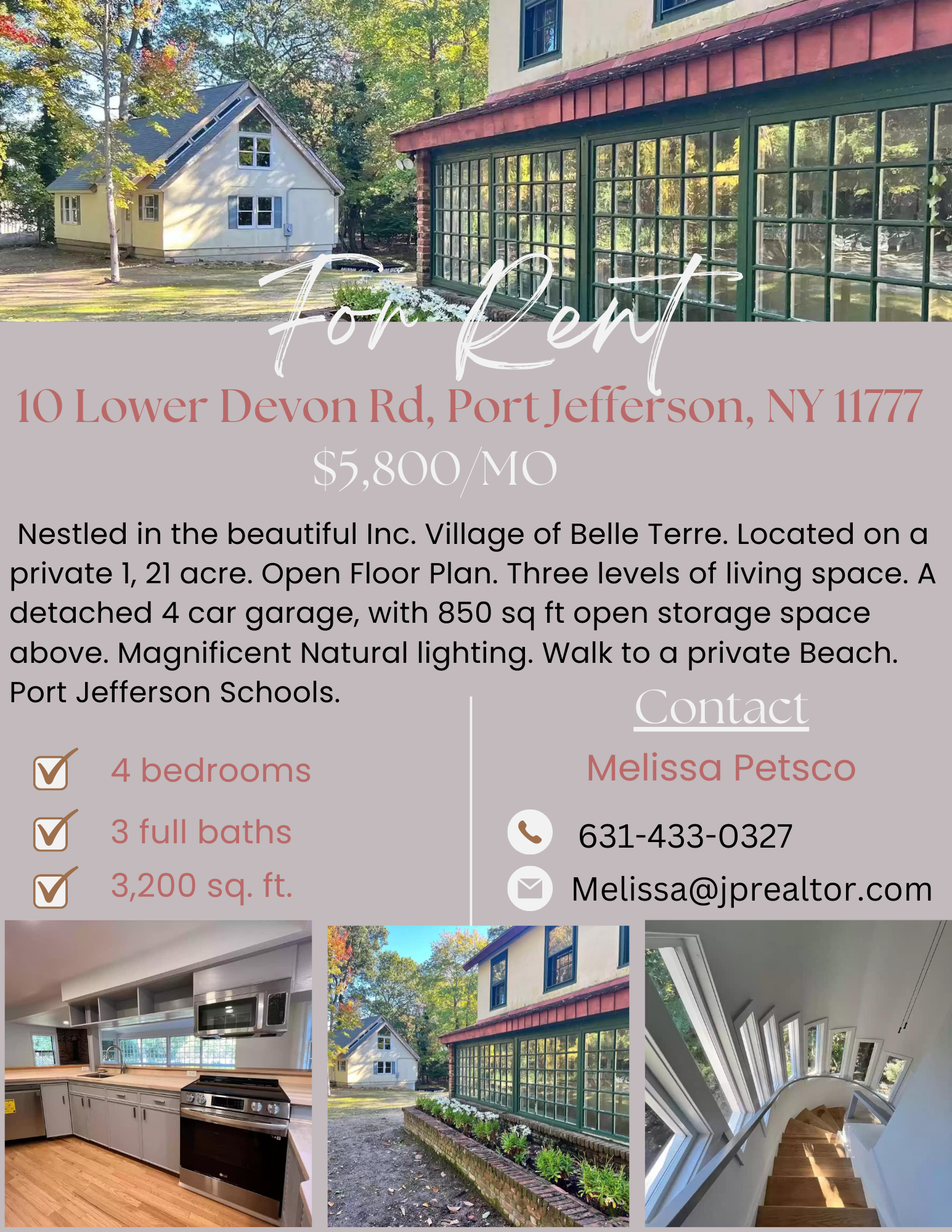 Brown Minimalist Simple Professional Open House Real Estate Flyer